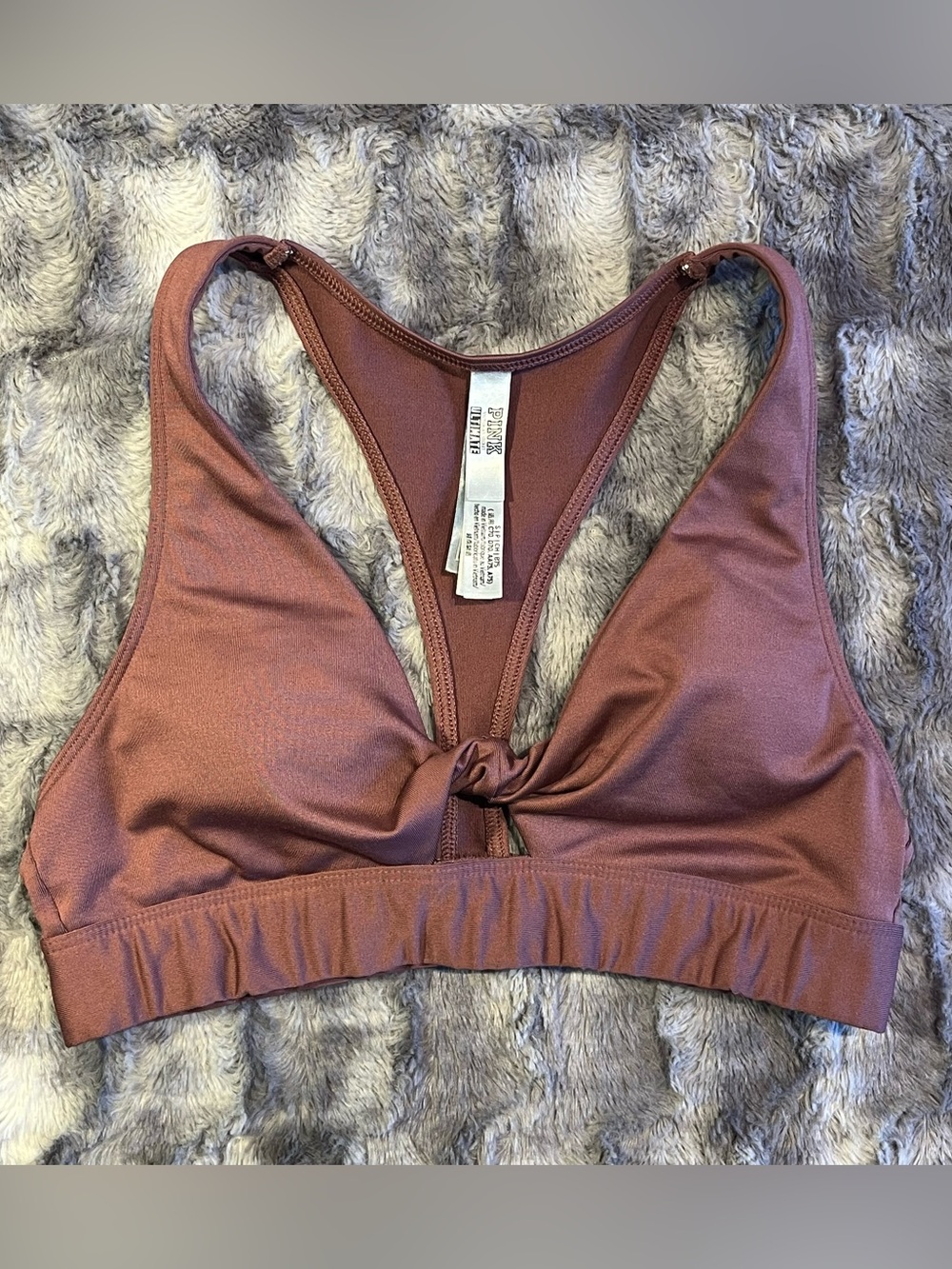 Small Victoria's Secret Violet/Mauve Sports Bra with Knot Front